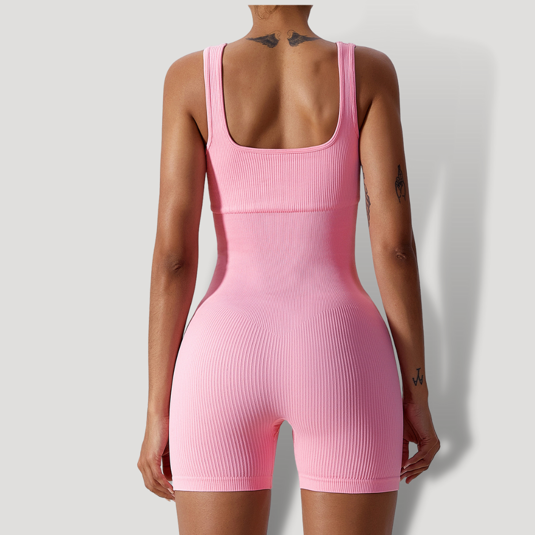 אוברול ריב בד מחטב קצר