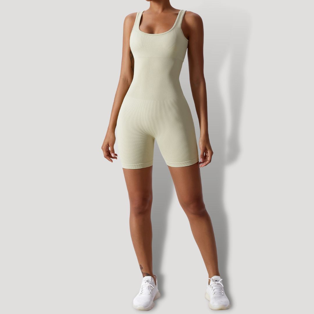 אוברול ריב בד מחטב קצר