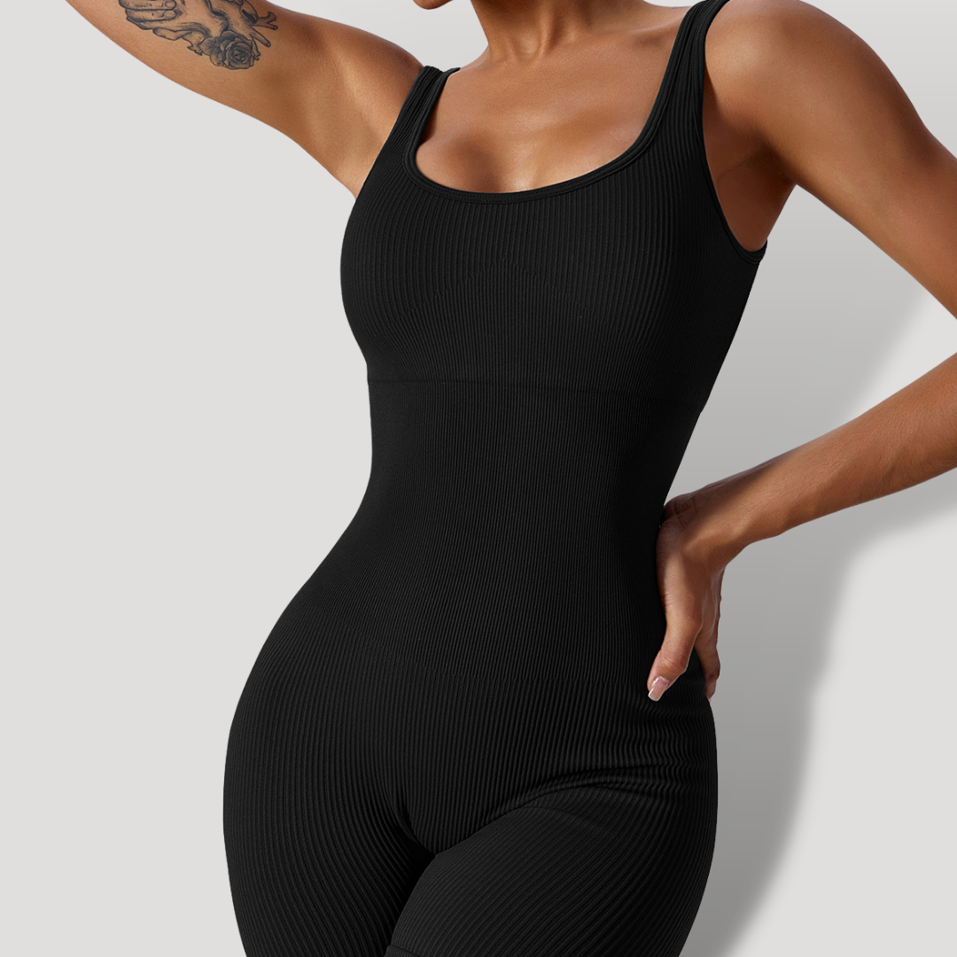 אוברול ריב בד מחטב קצר