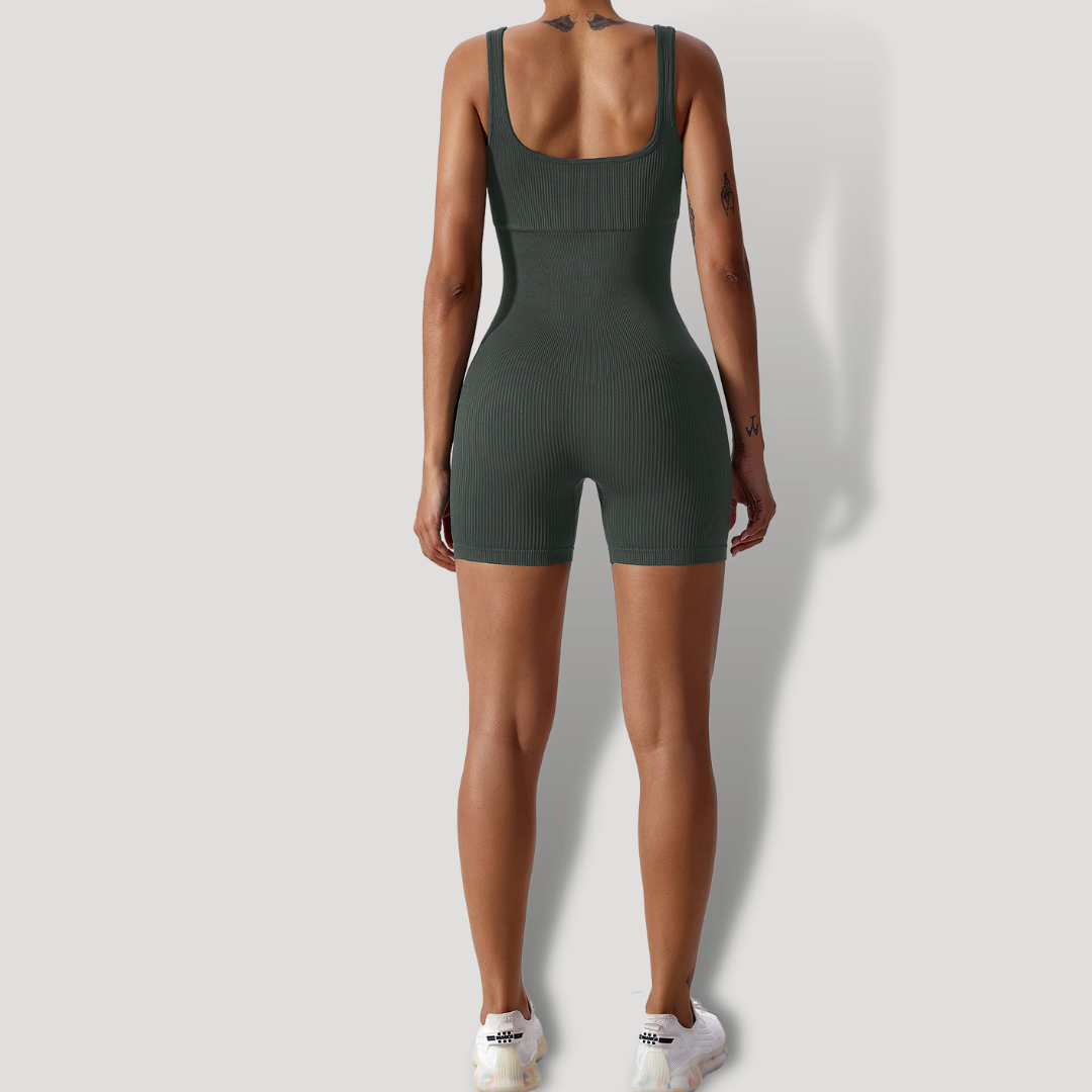 אוברול ריב בד מחטב קצר