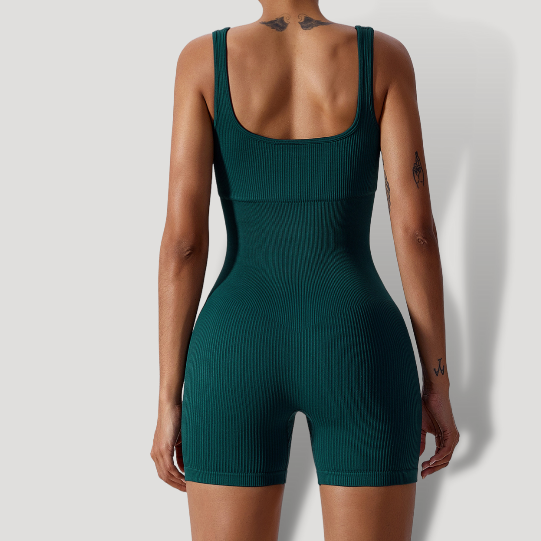 אוברול ריב בד מחטב קצר