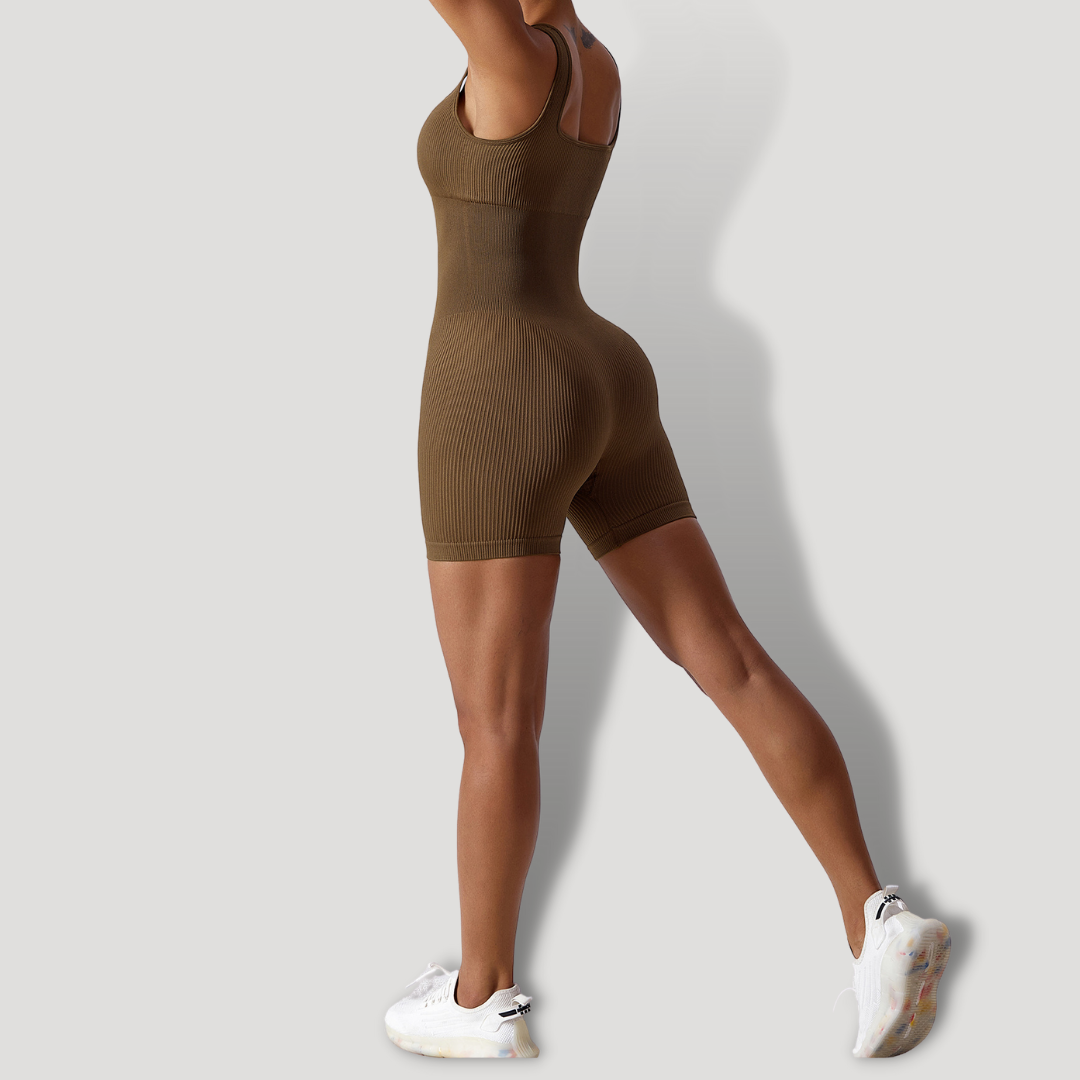 אוברול ריב בד מחטב קצר