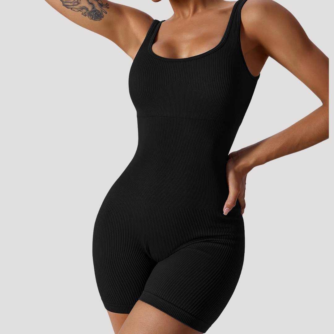 אוברול ריב בד מחטב קצר