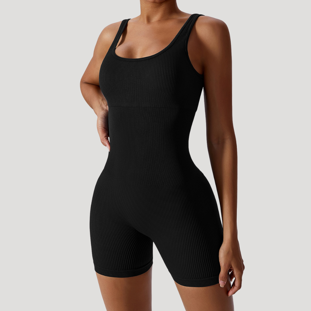 אוברול ריב בד מחטב קצר